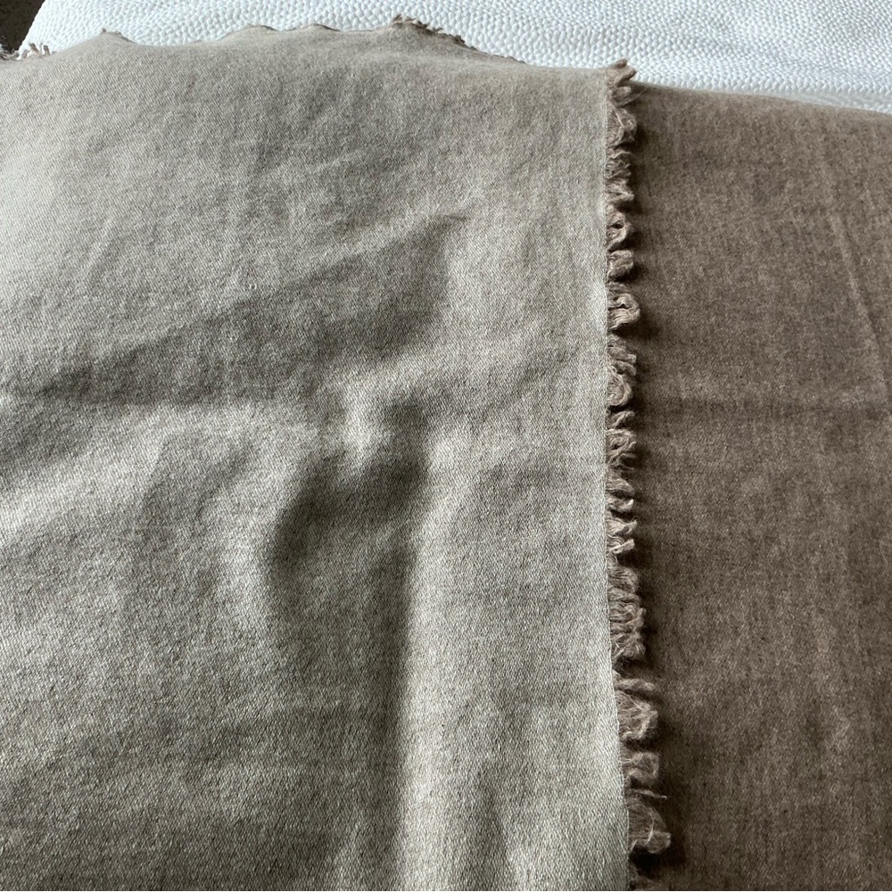 ALICE WALK LIKE NEW TAUPE CASHMERE SHAWL - Picture 3 of 8